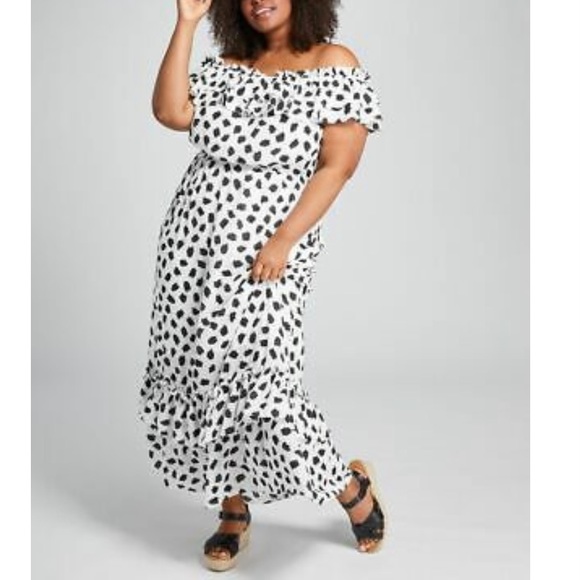 Lane Bryant Beauticurve Dresses & Skirts - Lane Bryant Beauticurve Black & White Maxi Dress Plus size 22/24